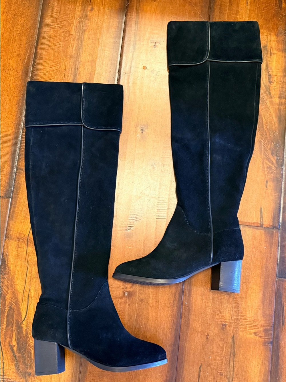 Coconuts by Matisse Black Suede Over-the-Knee Block Heel Boots